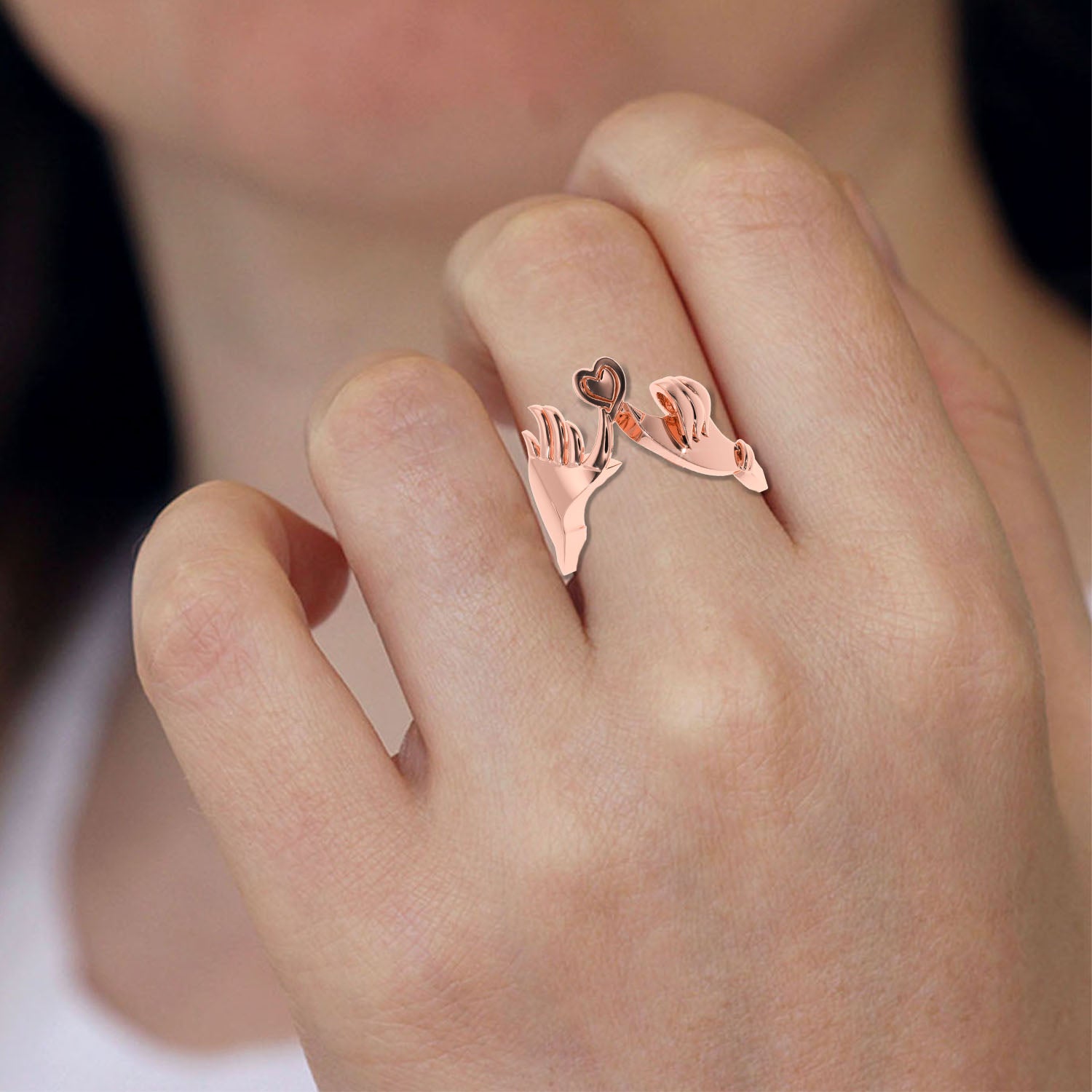 Solitairekart 2g 14K Gold Together Forever Ring – Timeless Love